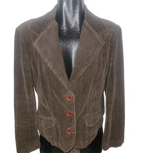 Sonoma Brown Corduroy Retro Vibes Classic Blazer Size L